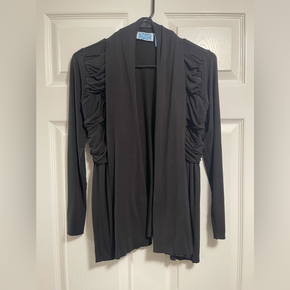 Survival Women’s Black Open or Tie Wrap Front Cardigan Size M